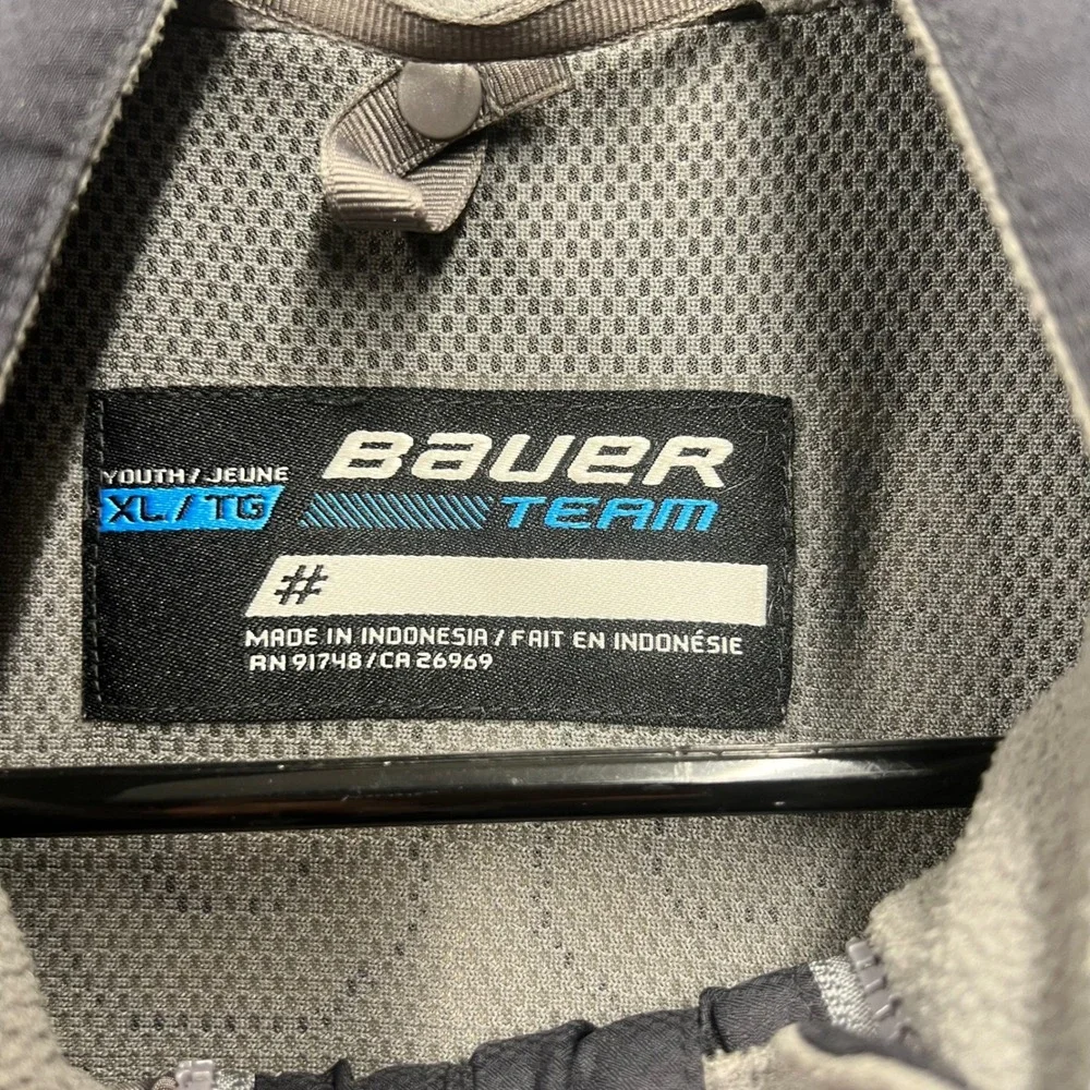 Bauer Toronto Maple Leafs Jacket Youth XL Black Full Zip Windbreaker Hockey 1872